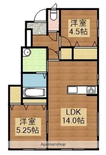 クレストガーデン【1階】の間取り