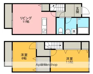 コスモポリスM【102号室】の間取り