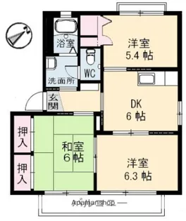 シャーメゾンマルニ【1階】の間取り