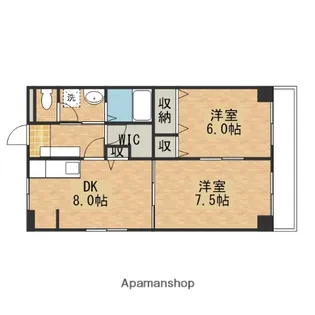 広島県安芸郡海田町南堀川町【マンション】の間取り