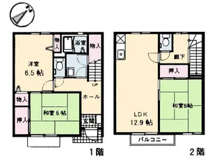 プレシオ海田【1階】の間取り