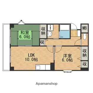 広島県安芸郡海田町南本町【マンション】の間取り