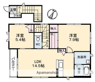 シャーメゾンN【2階】の間取り