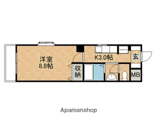 ベルジュヤノ【4階】の間取り