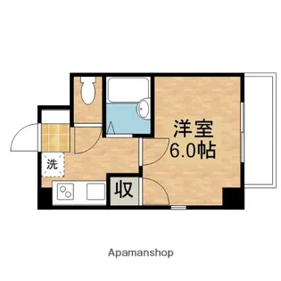 シャンス増岡【3階】の間取り