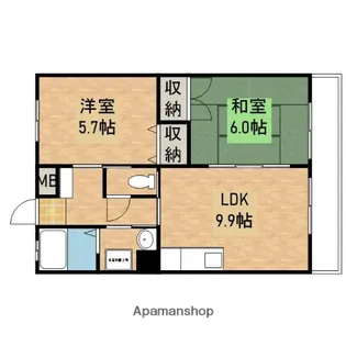 広島県広島市安芸区矢野西6丁目【マンション】の間取り