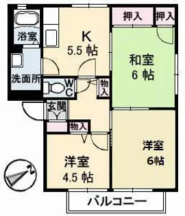 エクセル向井 C棟【2階】の間取り