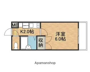 カーサ蟹原【1階】の間取り
