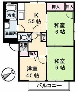 エクセル向井 B棟【2階】の間取り