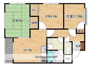 コーポ府南【2階】の間取り
