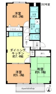 フォブール空田【2階】の間取り