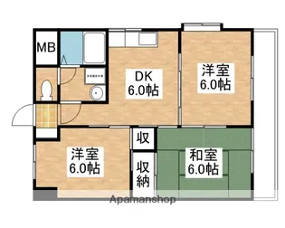 広島県安芸郡海田町南幸町【マンション】の間取り