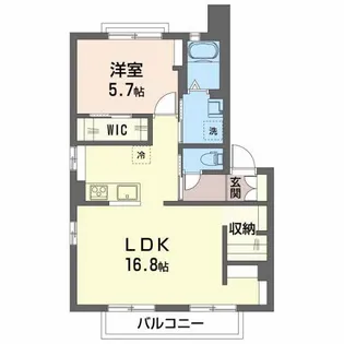 レーヴィンス稲葉【2階】の間取り