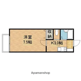 広島県広島市安芸区中野3丁目【アパート】の間取り