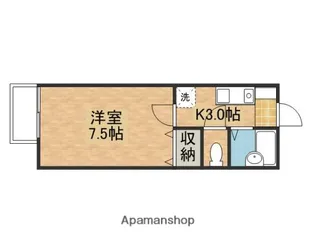広島県広島市安芸区中野3丁目【アパート】の間取り