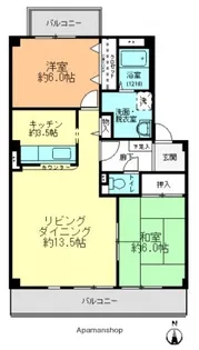 フォブール山田【3階】の間取り