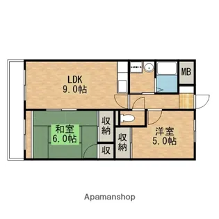 広島県安芸郡海田町栄町【マンション】の間取り