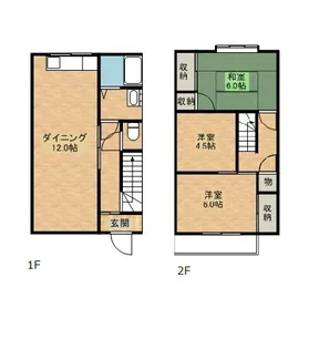 広島県広島市安芸区中野5丁目【アパート】の間取り