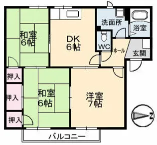 レクサス海田【1階】の間取り