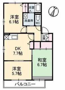 リッシュ伊藤C棟【2階】の間取り