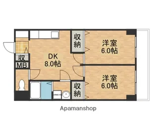 広島県広島市安芸区矢野西4丁目【マンション】の間取り