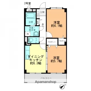 フォブール佐々木【1階】の間取り