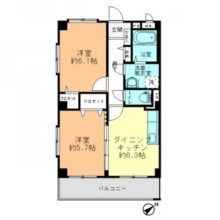 フォブール佐々木【1階】の間取り
