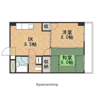 広島県安芸郡海田町南大正町【マンション】の間取り