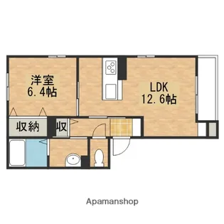 ベレオ東海田【2階】の間取り