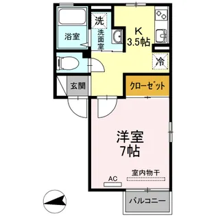 ラリヴエール久乃【2階】の間取り