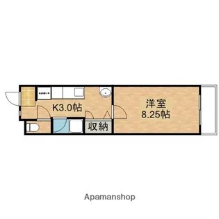 広島県広島市安芸区中野4丁目【アパート】の間取り