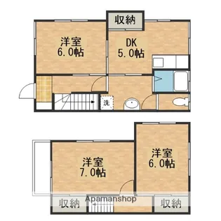 パークタウン矢野【1階】の間取り