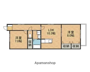 サンコーポ輝【1階】の間取り