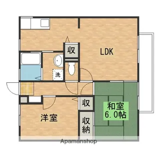 サンガーデン矢野B棟【1階】の間取り