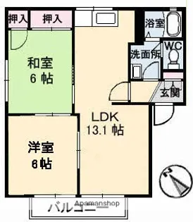 エクセル向井 A棟【1階】の間取り