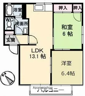 エクセル向井 A棟【2階】の間取り
