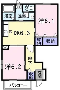 レジデンスK2【1階】の間取り