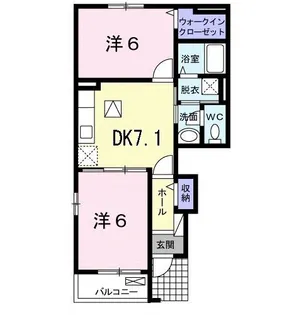 フレスクーラ【1階】の間取り