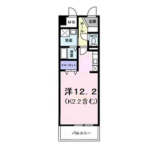 グランジュネッス【8階】の間取り