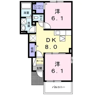 メゾン・サンブライトⅢ【1階】の間取り