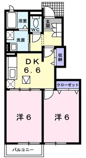 ベルベアーノB【1階】の間取り