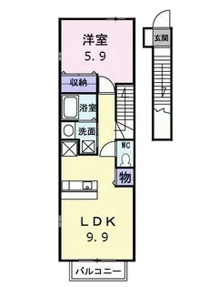 イリスB【2階】の間取り
