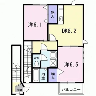 グレイスフルホームB【2階】の間取り