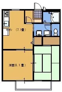 コーポ翼 C【101号室号室】の間取り