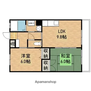 広島県安芸郡坂町坂東2丁目【マンション】の間取り