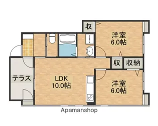 シャルム西浜【1階】の間取り