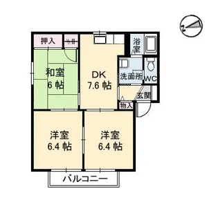 フォーレス東昭和 B棟【2階】の間取り