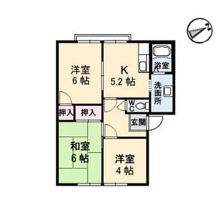 ブリランテ洋光【2階】の間取り