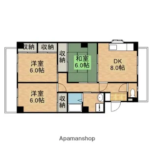 広島県安芸郡海田町曙町【マンション】の間取り