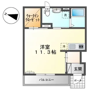 エクセレント・ビュー中尾【1階】の間取り